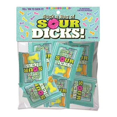 suck a bag of sour dicks bag of 25 pecker lollies bulk bag of 25 party packs