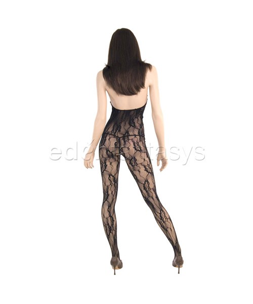 Rose lace halter bodystocking