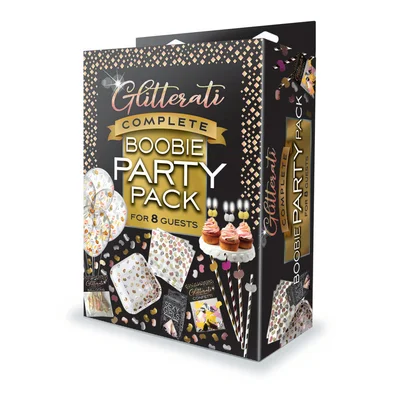 glitterati complete boobie party pack party set for 8 people