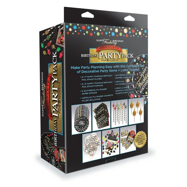 Happy F**king Birthday Complete Party Pack - Party Set for 8 People — image 2 of 3