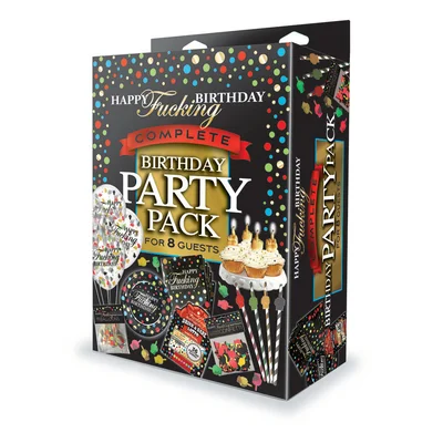 happy fking birthday complete party pack party set for 8 people