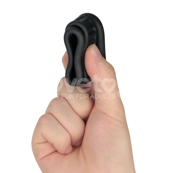 Pinnacle Pro Twin Grip Enhancer - Black Cock & Balls Ring — image 14 of 18