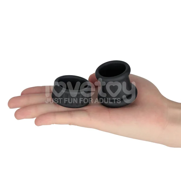Pinnacle Pro Twin Grip Enhancer - Black Cock & Balls Ring — image 3 of 18