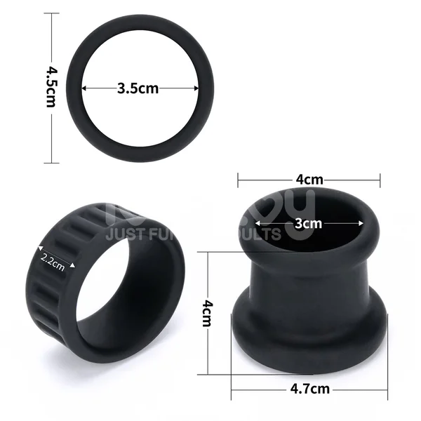 Pinnacle Pro Twin Grip Enhancer - Black Cock & Balls Ring — image 6 of 18