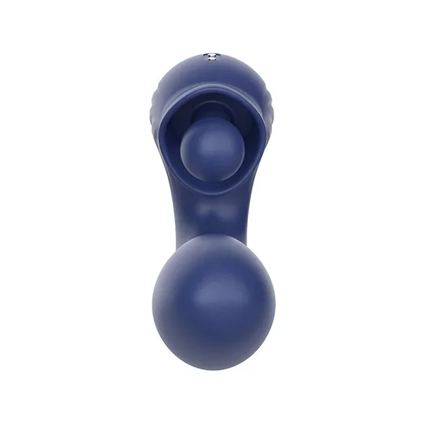 Adam & Eve THE BIG BALLER - Navy Blue 18.8 cm USB Rechargeable Thrusting Rabbit Vibrator — image 5 of 6