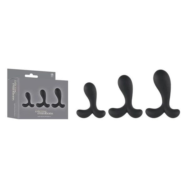 Intense Emotions - Black Butt Plugs - Set of 3 Sizes — image 2 of 2