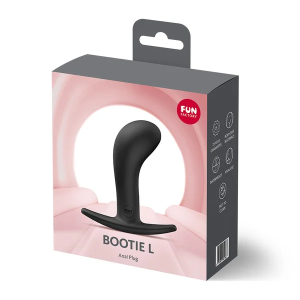 Fun Factory BOOTIE L Black - Black 10.9 cm Large Anal Plug — image 8 of 8