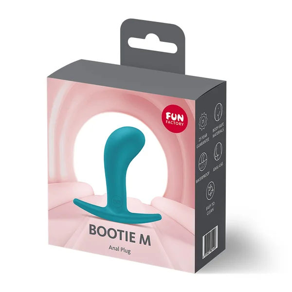 Fun Factory BOOTIE M Aquamarine - Aquamarine 9.4 cm Medium Butt Plug — image 8 of 8