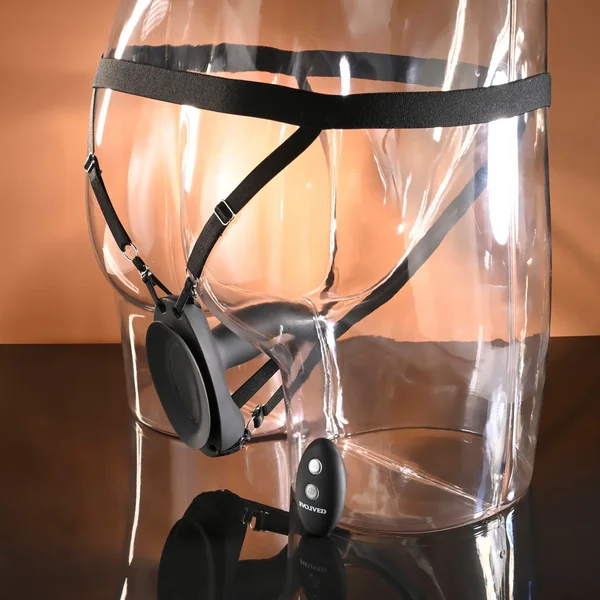 Evolved COME CLOSER - Black USB Rechargeable Vibrating Strap-On with Remote — image 7 of 9