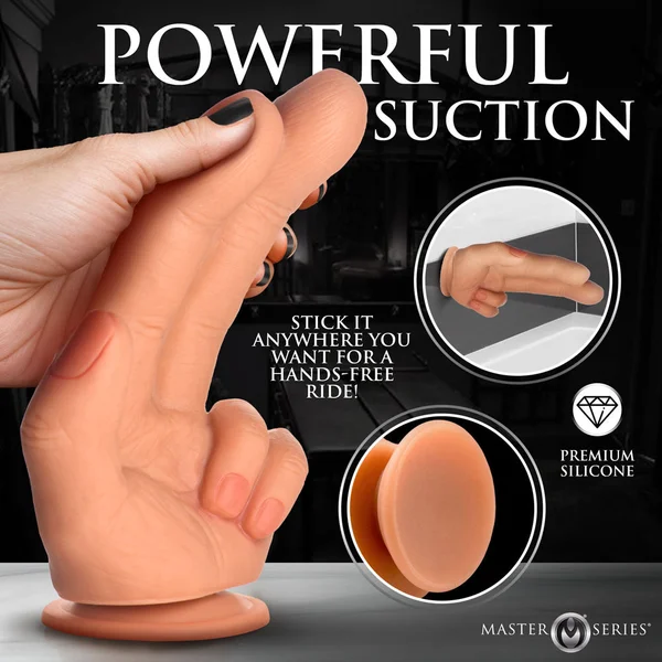 Master Series The Shocker - Flesh 20.8 cm Finger Dildo — image 4 of 8