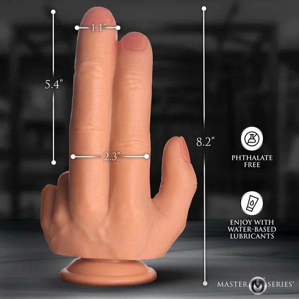 Master Series The Shocker - Flesh 20.8 cm Finger Dildo — image 6 of 8