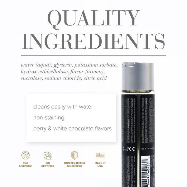 JO Gelato White Chocolate Raspberry Lube - 120 mL - White Chocolate Raspberry Flavoured Water Based Lubricant - 120 ml Bottle — image 3 of 4