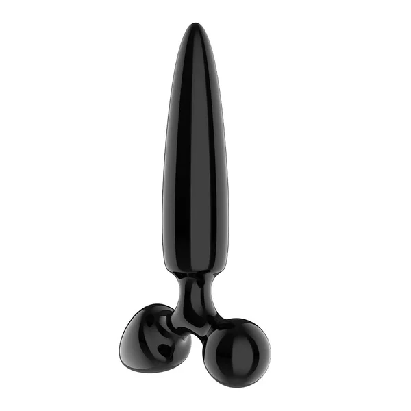Satisfyer Triple Crystal 1 - Black - Black Glass 3-in-1 Butt Plug — image 4 of 7