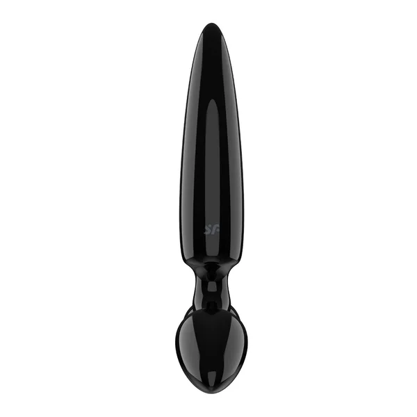 Satisfyer Triple Crystal 1 - Black - Black Glass 3-in-1 Butt Plug — image 5 of 7