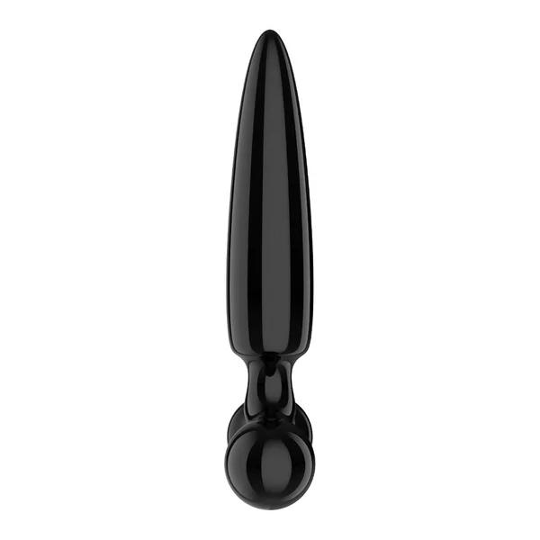 Satisfyer Triple Crystal 1 - Black - Black Glass 3-in-1 Butt Plug — image 6 of 7