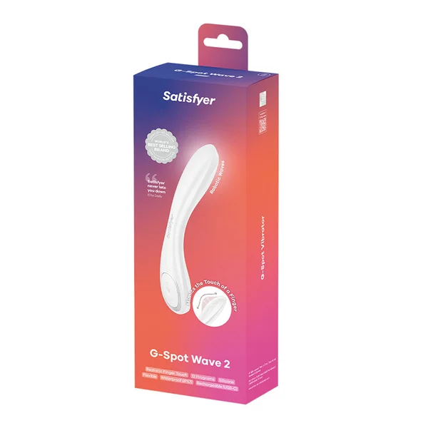 Satisfyer G-Spot Wave 2 - White - White 23.6 cm USB Rechargeable Flicking Tip Vibrator — image 5 of 10
