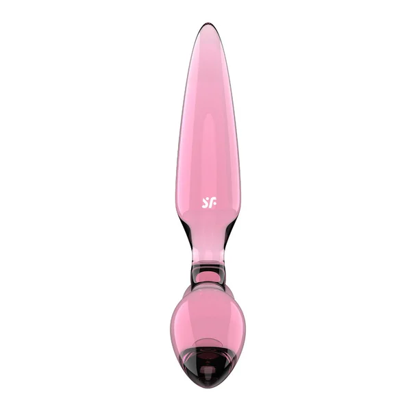 Satisfyer Triple Crystal 2 - Pink - Pink Glass 3-in-1 Butt Plug — image 5 of 7