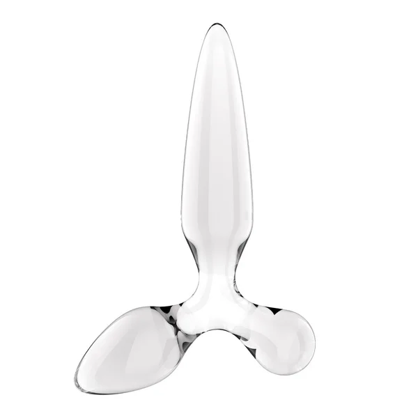 Satisfyer Triple Crystal 2 - Clear - Clear Glass 3-in-1 Butt Plug — image 3 of 7
