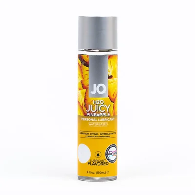 jo h2o juicy pineapple lube 120 ml pineapple flavoured water based lubricant 30 ml bottle