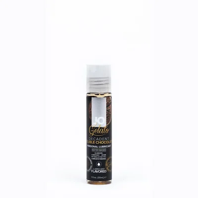 jo gelato decadent double chocolate lubricant 30 ml chocolate flavoured water based lubricant 30 ml bottle