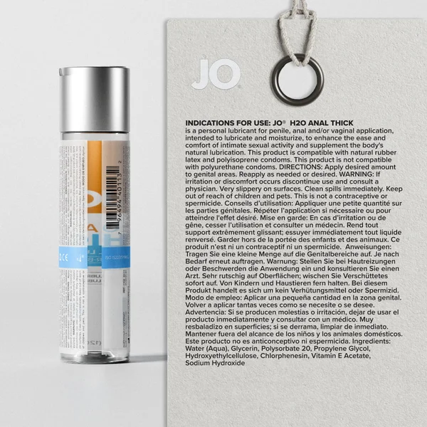 JO H2O Anal Thick Lube - 240 mL - Thick Water Based Anal Lubricant - 240 ml Bottle — image 6 of 6