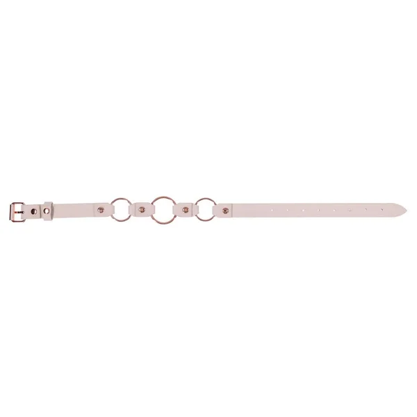 Sex & Mischief Peaches n CreaMe Ring Day Collar - Peach Bondage Collar