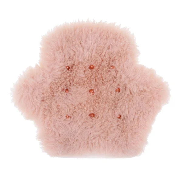 Sex & Mischief Peaches n CreaMe Spiked Sensory Glove - Peach Furry Glove with Metal Spikes