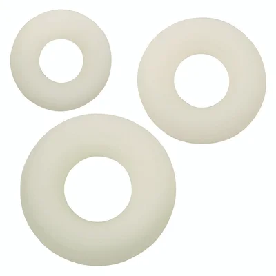 calexotics alpha glow in the dark liquid silicone 3 cock ring set