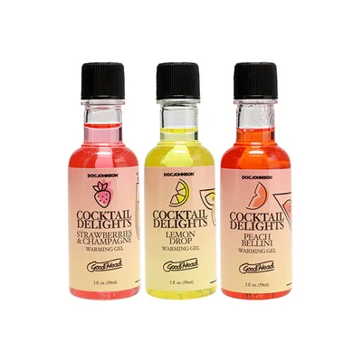 doc johnson goodhead cocktail delights flavoured warming gels 3 pack