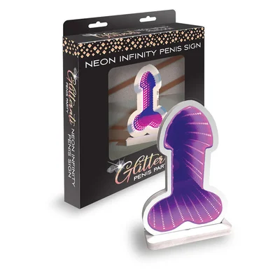 glitterati neon infinity penis sign novelty led light