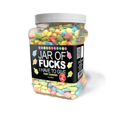jar of fucks i have to give fruit flavoured lollies 850 gram jar