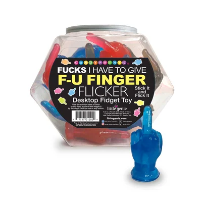 fucks i have to give f u finger flicker display novelty fidget toy fishbowl display of 24