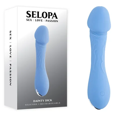 selopa dainty dick baby blue 119 cm usb rechargeable mini vibrator