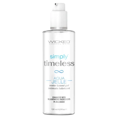 wicked simply timeless aqua jelle water based lubricant with vitamin e 120ml 4oz