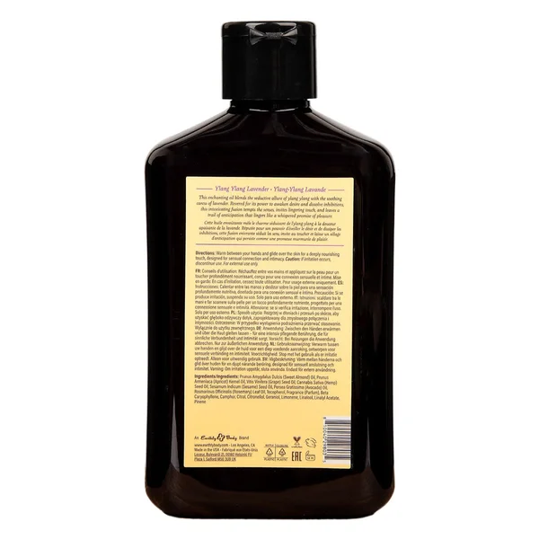 EB Hemp Seed Massage Oil YLANG YLANG LAVENDER - 250 ml - Ylang Ylang & Sandalwood Scented Massage Oil - 250 ml Bottle — image 2 of 3