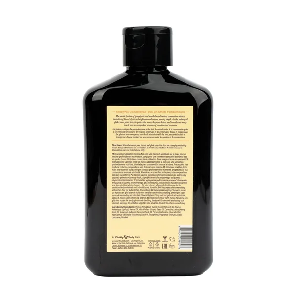 EB Hemp Seed Massage Oil GRAPEFRUIT SANDALWOOD - 250 ml - Grapefruit Sandalwood Scented Massage Oil - 250 ml Bottle — image 2 of 4