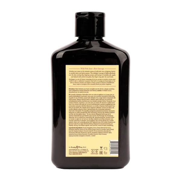 EB Hemp Seed Massage Oil WILD PINK ROSE - 250 ml - Wild Pink Rose Scented Massage Oil - 250 ml Bottle — image 2 of 2