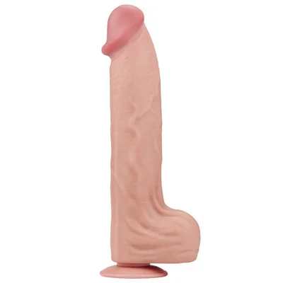 lovetoy 14 inch king sized sliding skin dual layer dong