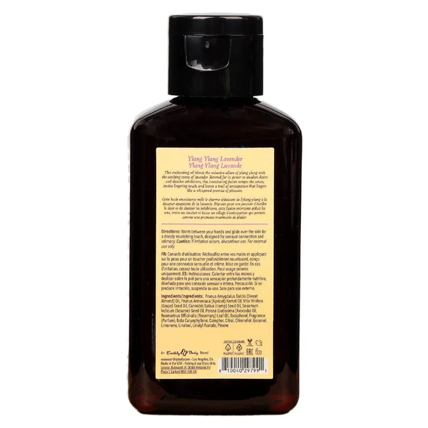 EB Hemp Seed Massage Oil YLANG YLANG LAVENDER - 60 ml - Ylang Ylang & Lavender Scented Massage Oil - 60 ml Bottle — image 2 of 3