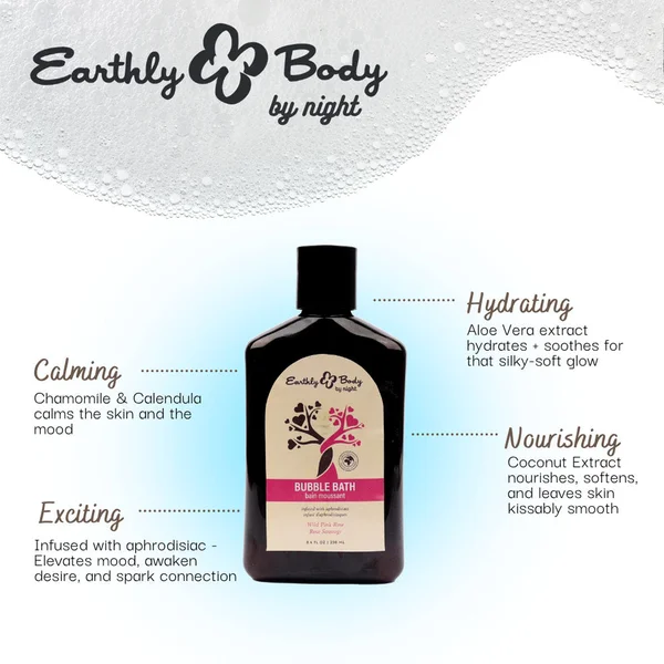 EB Hemp Seed Bubble Bath WILD PINK ROSE - 250 ml - Wild Pink Rose Scented Bubble Bath  - 250 ml Bottle — image 3 of 3