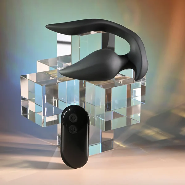 Evolved THE GENIE - Black 11.2 cm USB Rechargeable Vibrating Plug with Wireless Remote — image 3 of 9