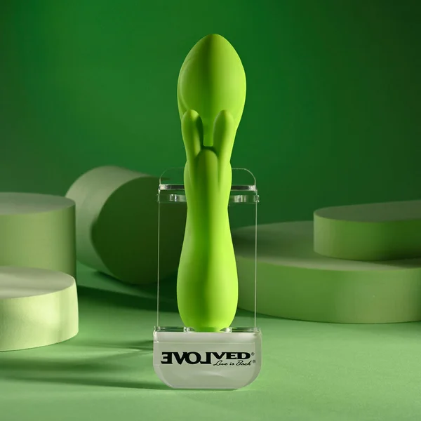 Evolved BRAT BUNNY - Green 16.2 cm USB Rechargeable Rabbit Vibrator — image 5 of 9