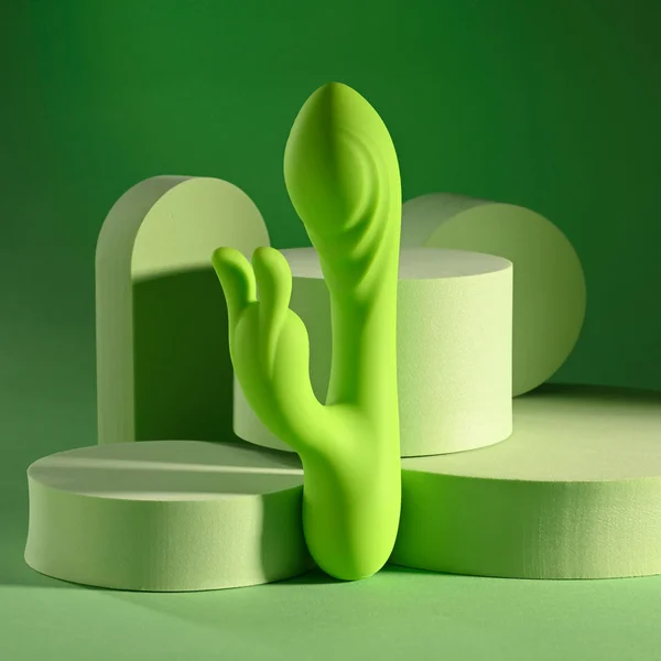 Evolved BRAT BUNNY - Green 16.2 cm USB Rechargeable Rabbit Vibrator — image 4 of 9