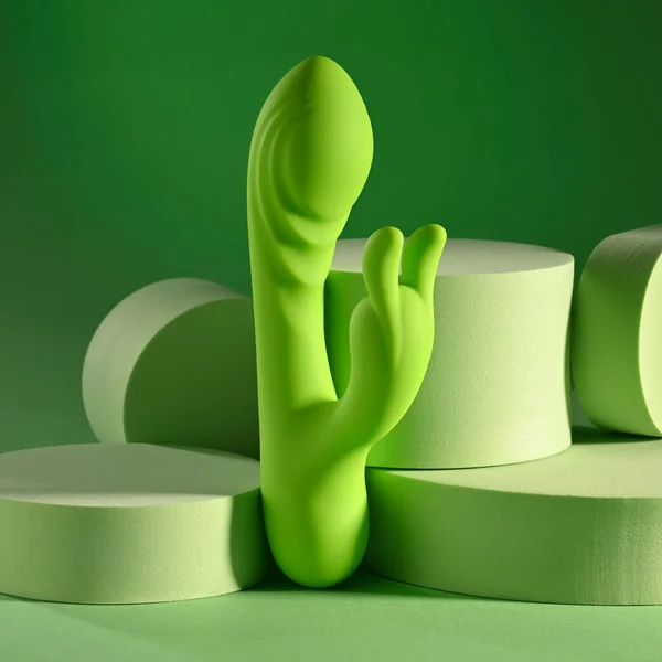 Evolved BRAT BUNNY - Green 16.2 cm USB Rechargeable Rabbit Vibrator — image 2 of 9
