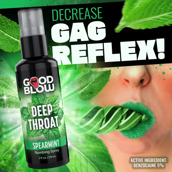 Good Blow Deep Throat Spray - Spearmint - Spearmint Flavoured Numbing Spray - 59 ml Spray — image 4 of 7