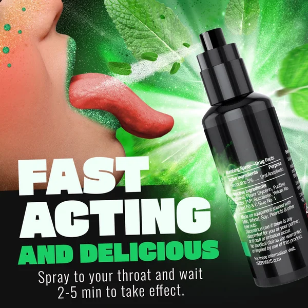 Good Blow Deep Throat Spray - Spearmint - Spearmint Flavoured Numbing Spray - 59 ml Spray — image 5 of 7