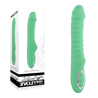evolved full throttle mint green 241 cm usb rechargeable vibrator