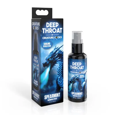 creature cocks deep throat spray spearmint spearmint flavoured numbing spray 59 ml spray