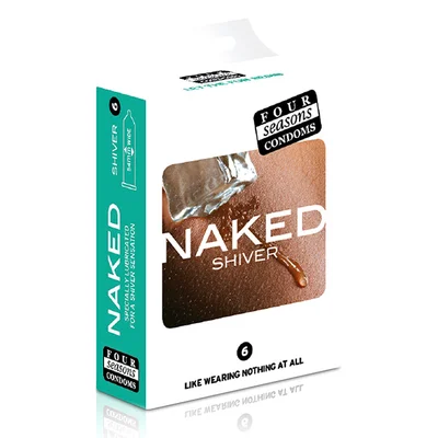 four seasons naked shiver 6 pack menthol latex condoms