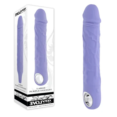 evolved large purple fantasy purple 218 cm usb rechargeable vibrator